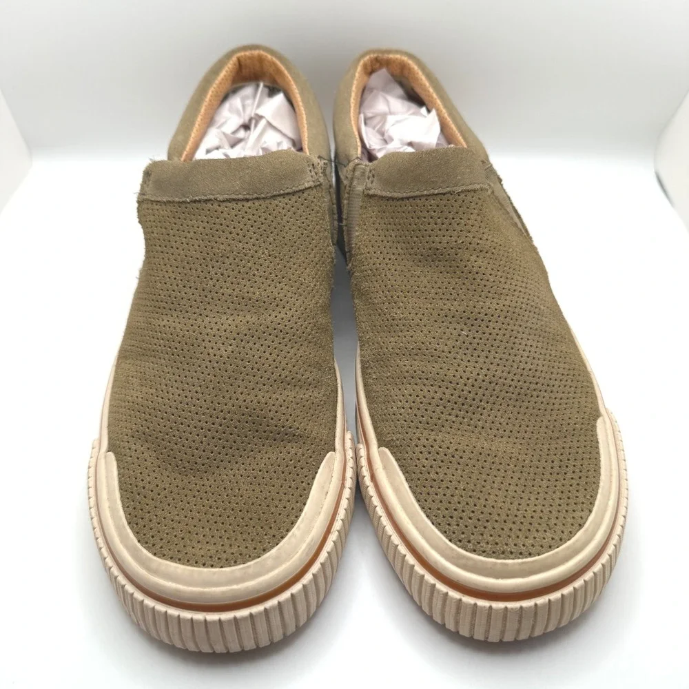 Tommy Bahama Speakeasy Dark Khaki Perforated Slip On Loafer Casual Shoes‎ Size 7